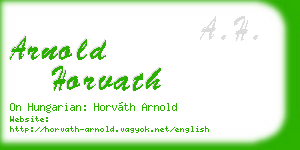 arnold horvath business card